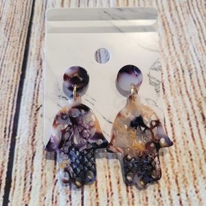 Boho Hamsa Palm Cutout Earrings✨️